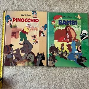 Bundle of Two Disney Hard Cover Storybooks. Bambi & Pinocchio. Used, SFH